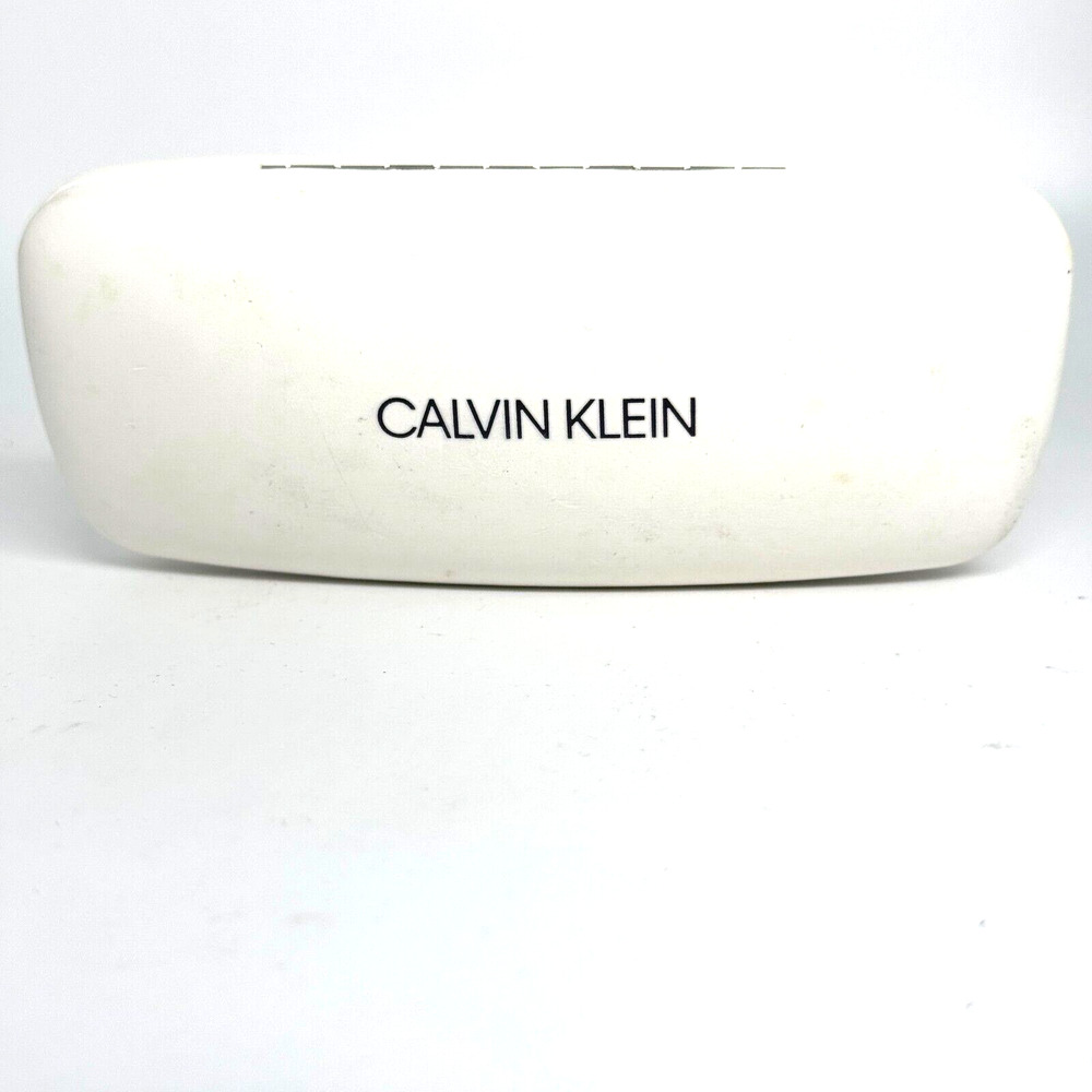 Calvin Klein Sunglasses Eyeglasses White‎ Hard Clam Shell Case Used